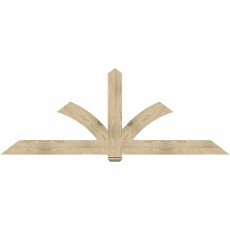 Ekena Millwork Redmond Rough Sawn Timber Gable Bracket, Douglas Fir, 96"W x 36"H x 2"D x 6"F, 9/12 Pitch GBW096X36X0206RED00RDF